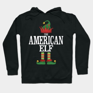 American USA Elf Matching Family Group Christmas Party Pajamas Hoodie